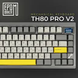 Клавіатура Epomaker TH80 PRO V2 Sea Salt Silent Black механічна бездротова (TH80-PROV2-B-SS) - мініатюра 7