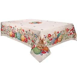 Скатертина Lefard Home Textile Кролик гобеленова 260x140 см бежева (732-122)