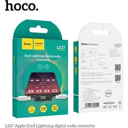 Перехідник Hoco Lightning to Dual Lightning LS27 2A