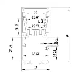 Світильник підвісний KLOODI KD-KLP3570 1400 42W 4K BK - мініатюра 2