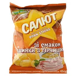 Кукурузные палочки Салют со вкусом ветчины с горчицей 45 г (485147)