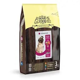 Сухий корм Home Food для дорослих собак Яловичина з овочами DOG ADULT MINI/MEDIUM Гіпоалергенний 3 кг