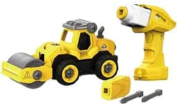 Конструктор DIY Spatial Creativity Каток LM8012-DZ-1 с электродвигателем, желтый (CJ-1365033)