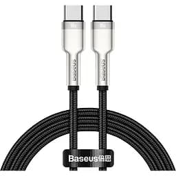 Кабель Baseus Cafule Metal Type-C to Type-C 100W (1m) black (CATJK-C01)