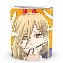 Кухоль GeekLand Chainsaw Man Людина Бензопила Павер CM 02.21 330 мл білий - мініатюра 2
