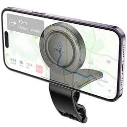 Автотримач Hoco H60 Show ring magnetic (dashboard) Black - мініатюра 5
