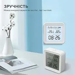 Розумний Wi-Fi датчик температури та вологості повітря Tuya SmartLife 2 з підсвічуванням wifi термометр гігрометр White - мініатюра 3
