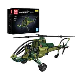 Конструктор вертоліт Mould King  Exploration Helicopter  авіція військовий розвідувач авіація 284 деталей - мініатюра 2