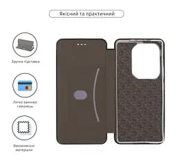 Чехол-книжка для Infinix Note 50 4G, G-Case, черный, кожаный чехол-книга из экокожи (PU) и TPU, с магнитом, с подставкой и вместительным кардхолдером, противоударный, защита всего корпуса, ArmorStandart (ARM84728) - мініатюра 3