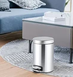 Відро для сміття Mixxus Ellipse-TC0205 SS Color з плавним закриттям кругле 5 л нержавійка (MI7076)  - мініатюра 3