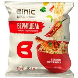 Вермишель быстрого приготовления Виллис со вкусом острой курицы 65 г