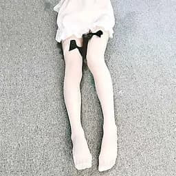 Панчохи з чарівним бантиком сяйво елегантності XS/S Чорний K0133-3