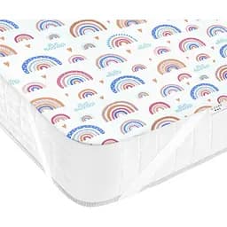 Наматрацник непромокаючий Cosas Rainbow 70х120 см бежевий (WaterSheet_RainbowBeigeBlue_120) - мініатюра 3