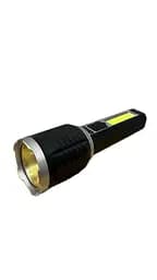 Фонарь ручной светодиодный с АКБ 18650 COB в ручке и USB (2202B)