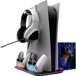 Підставка CANYON cooling stand CS-51 RGB для PS5 Slim/DE Charge Black - мініатюра 2