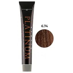 Професійна крем-фарба для волосся Hipertin Platinum 6.74 темний пісочно-мідний блонд 60 мл