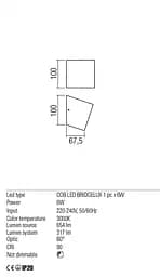 Бра Redo TOBIKO AP LED 6W 3000K BK (5.1.2) 01-1318 - мініатюра 3