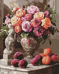 Набор с алмазной мозаикой Изысканные розы Ideyka AMO8122, 40x50 см