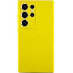Чехол TPU Getman Liquid Silk Full Camera для Samsung Galaxy S24 Ultra Желтый/Flash