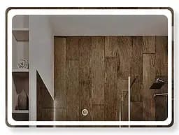 Дзеркало Dusel DE-M3051 75x120 см Збільшувальна лінза + сенсорне включення + підігрів, Білий