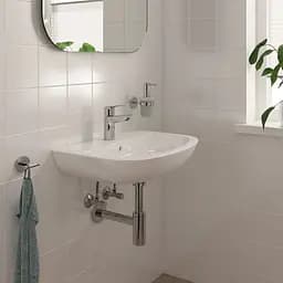 Змішувач для умивальника S-Size + натискний донний клапан Grohe BauLoop New 23878001 Хром - мініатюра 7