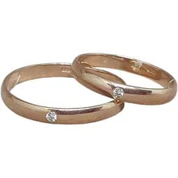 Обручка золота Qvaliz з діамантом. Б/А 1.64, 0.02, 18