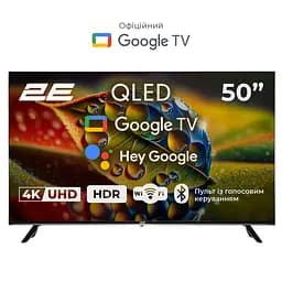 Телевізор 50" QLED 4K 60Hz Smart Google TV Black 2E teh0018419 - мініатюра 2