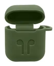 Чохол для навушників Apple AirPods Silicone Case with carbine [Army Green] [41685] - мініатюра 2
