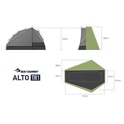 Намет Sea To Summit Alto TR1 Зелений - мініатюра 6
