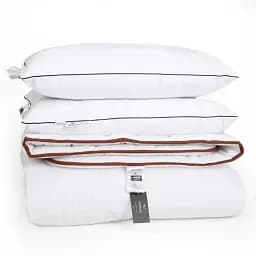 Набір MirSon вовна №9566 Royal Wool демі ковдра 200х220 см + 2 подушки білий (2200010806243)