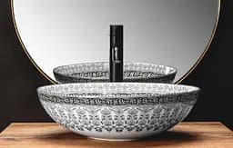 Умивальник Rea Arte 40x40 dark grey (REA-U8002), Глянцева - мініатюра 4