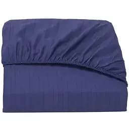 Простыня на резинке Good-Dream Страйп-сатин Dark Blu 120х200 см синяя (GDSSDBSHEETF120200)