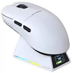 Бездротова магнітна миша Ajazz AJ159 APEX PAW3950 400 мАч RGB Біла - мініатюра 10