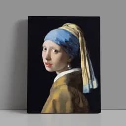 Інтер'єрна картина Дівчина з перловою сережкою, Ян Вермер, Johannes Vermeer, інтер'єрний декор, 85×60 см (id6649) - мініатюра 2