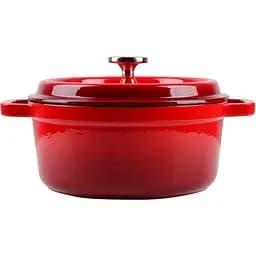 Кастрюля Ringel Essen, с крышкой, 24 см, 3,8 л, красная (RG-2300-24)