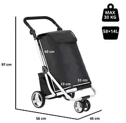 Сумка-візок ShoppingCruiser 3 Wheels Black (604349) - мініатюра 4