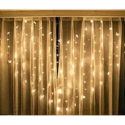 Гирлянда-штора Сердце 2 x 1.5 м 192 LED теплый белый