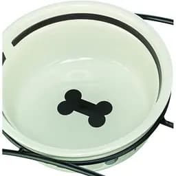 Миска для собак Trixie Food керамічна 1.6 л d 20 см біло-чорна - мініатюра 2