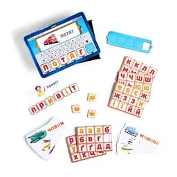 Планшет для мальчиков Собери слово по картинке Ubumblebees (ПСД198-УКР) PSD198-UKR на украинском языке