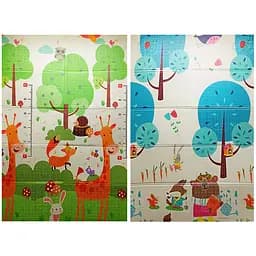 Детский Термоковрик двусторонний складной Bambi K6601-5, 180 х 120 х 0,8 см