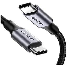 Дата кабель USB-C to USB-C 2.0m US316 100W 5A Alum. (Black) Ugreen (70429)