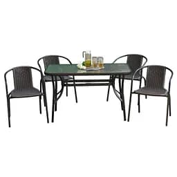 Комплект садових меблів 4Points Siena-4 з прямокутним столом 120x70x70 см - мініатюра 1
