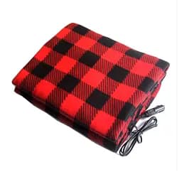 Електропростирадло автомобільне живлення від прикурювача 12V 150х110 см Black-red