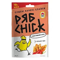 Слайсы куриные РябChick сушеные с перцем чили 30 г (918432)