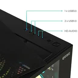 Корпус QUBE REEF ARGB Black (REEF_GBNU3) Без БП - мініатюра 3
