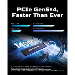Накопичувач SSD Acer Predator m.2 NVMe 4TB GM9000 PCI Express 5.0 x4 (BL.9BWWR.131) - мініатюра 4
