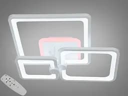 Потолочная светодиодная люстра с пультом, димером, подсветкой, 70W, белая