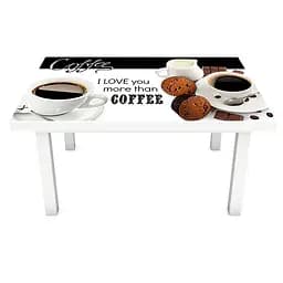 Наклейка на стіл City Coffee ПВХ плівка для меблів кава зерна турка Біла 65х120 см Happy Pocket Z180814 - мініатюра 2