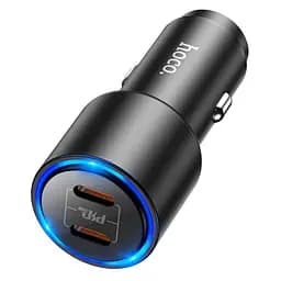 Зарядное устройство 2 выхода USB-C - HOCO NZ3 Clear way dual port PD car charger 40W черный