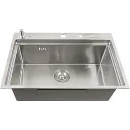 Накладна мийка для кухні Nett NS-7048 з нержавійки кухонна станція